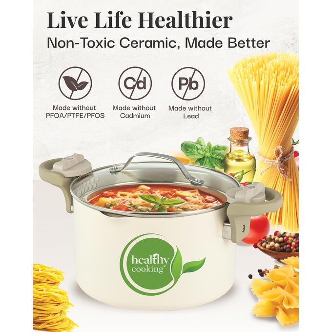 Gotham Steel 5-Quart Pasta Pot, , large