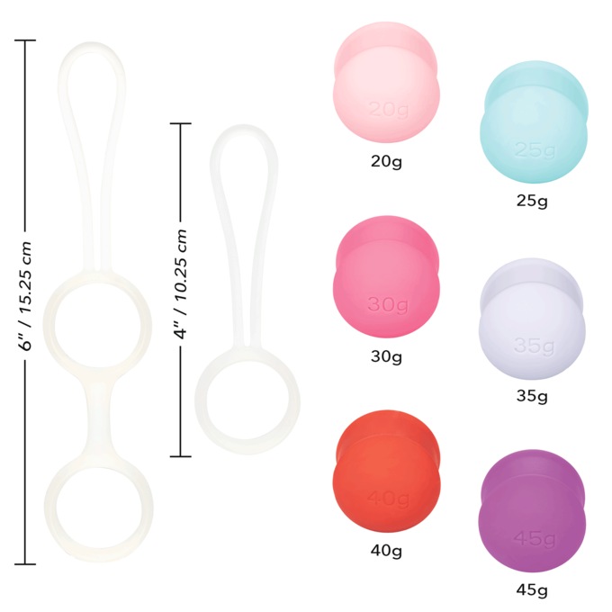 She-Ology Interchangeable Weighted Kegel Set by Calexotics, , large