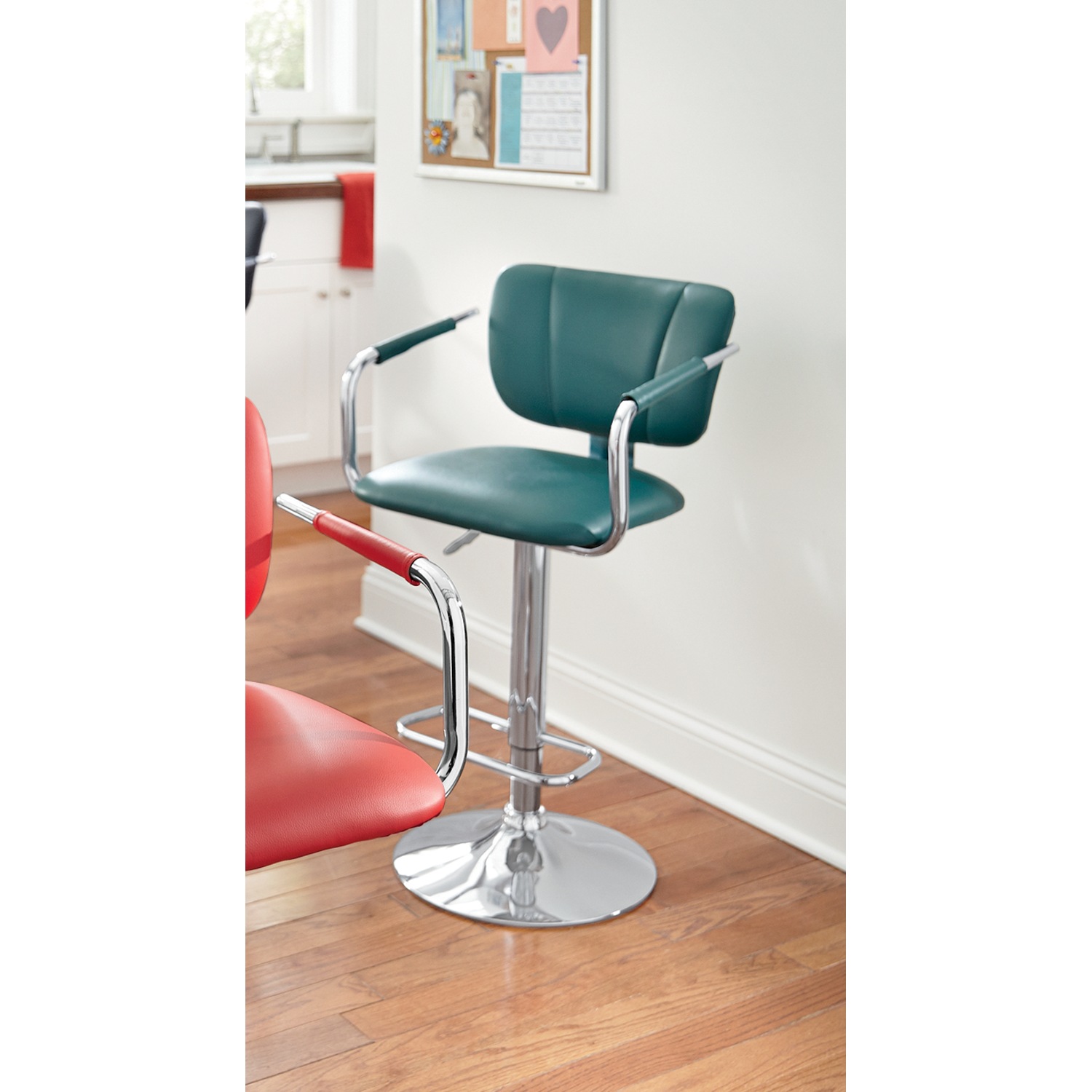 Gas lift bar hotsell stool with backrest