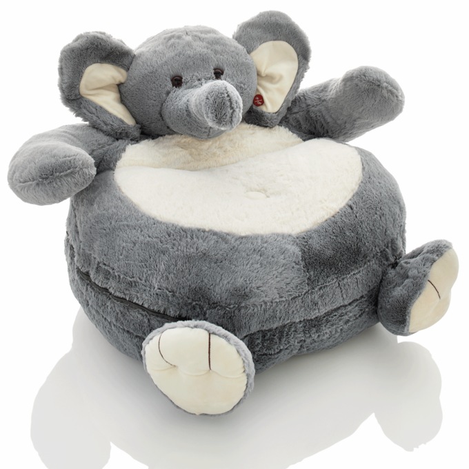 Animated Elephant Chair, Gray, large