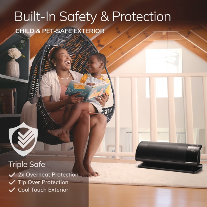 Lasko Low-Profile Baseboard Heater with Remote, , large