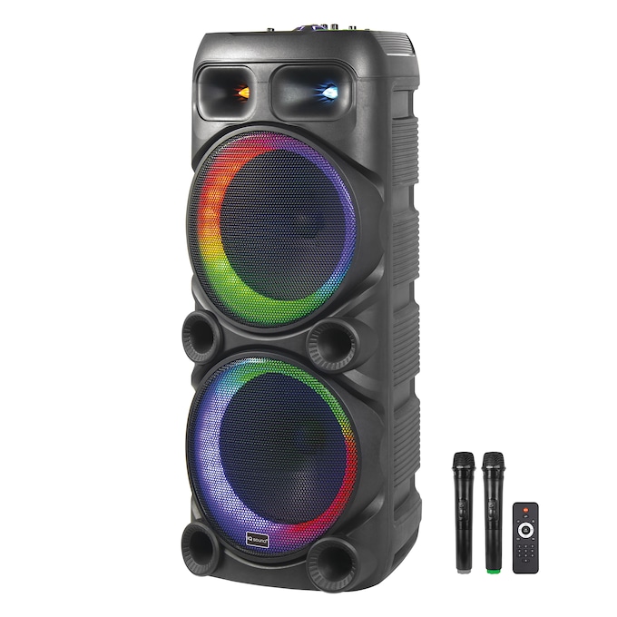 IQ Sound Double-Woofer Portable DJ Speaker with Bluetooth, , large
