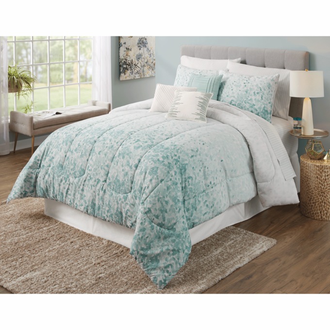 Beautyrest Vail 10-Piece Watercolor Ombre Comforter Set, , large