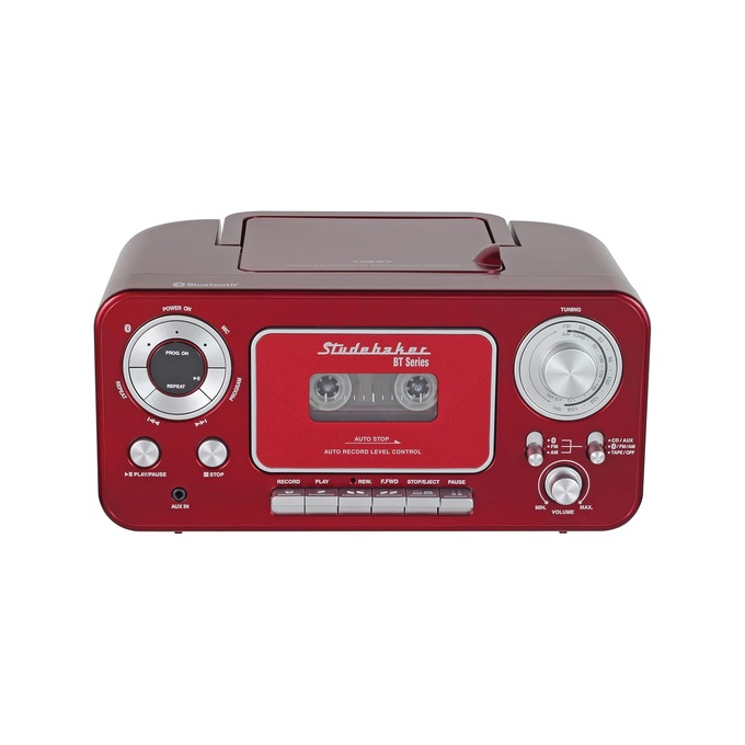 Studebaker Bluetooth Boombox with Cassette, , large