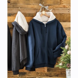 Fleece-Lined Hoodie, , large