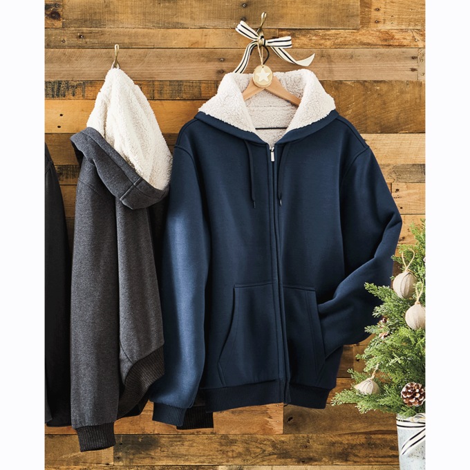 Fleece-Lined Hoodie, , large