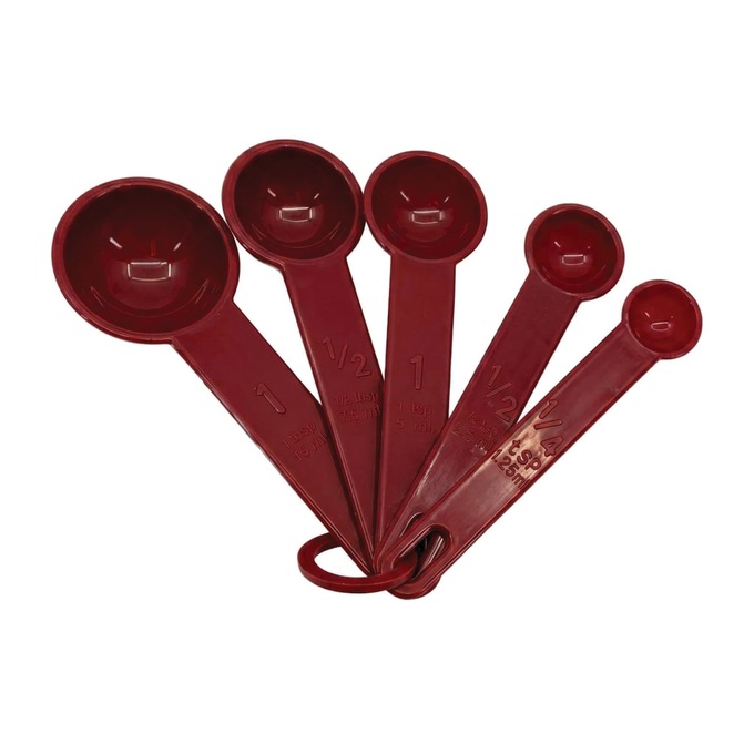 25-Piece Cutlery and Utensil Set, Red, large