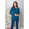 Long-Sleeve Banded-Bottom Top, , large