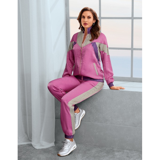 Serenity Satin Jogger Set, , large