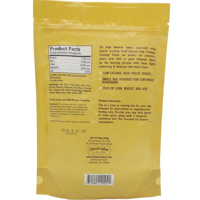 Natural Dog Company 20-Oz. Bag Training Treats, , large