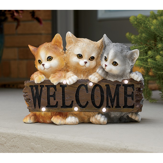 Solar Pet Welcome Sign, , large