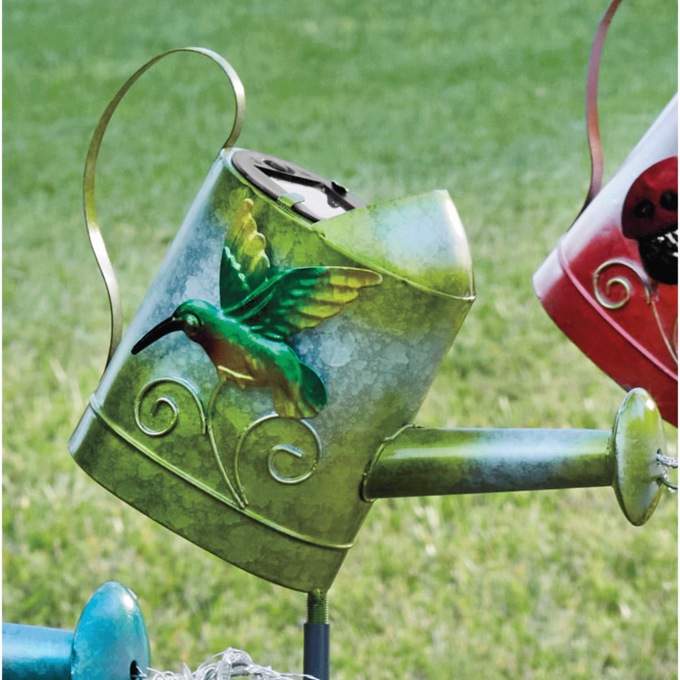 Watering Can Solar Stake, , large
