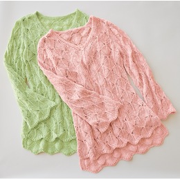 Crochet High-Low Sweater, , large