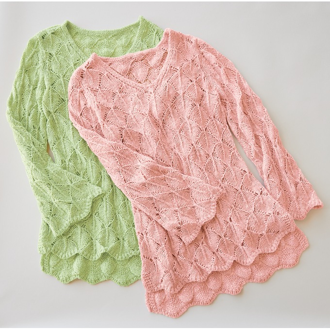 Crochet High-Low Sweater, , large