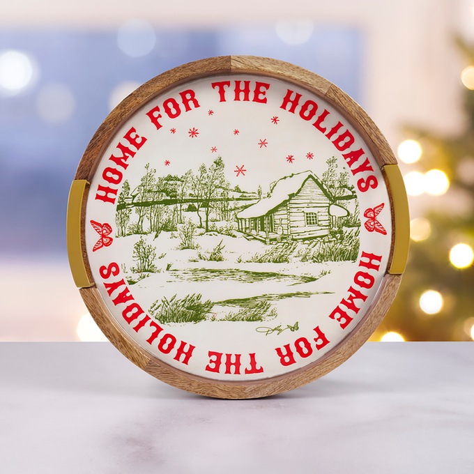 Dolly Parton Holly Dolly Christmas Lazy Susan, , large
