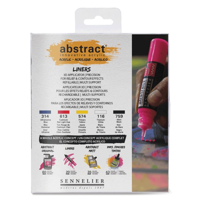 Sennelier Abstract Primary 5-Color Liner Set, , large