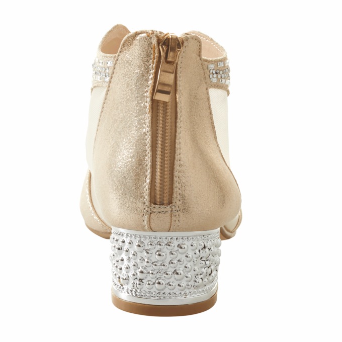  Mesh & Bling Women's Shootie with Silvery Accents, Beads & Sequins & 1.5” Heel, , large