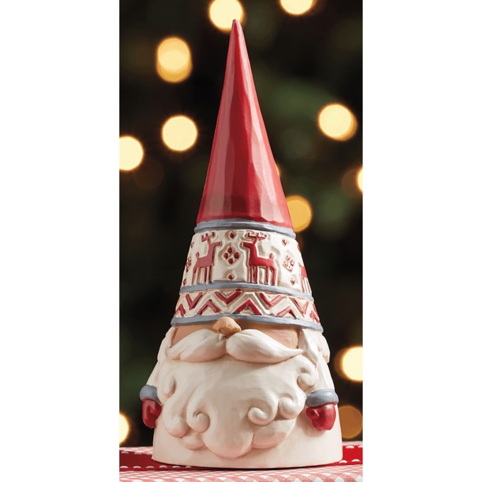 Jim Shore Nordic Red Reindeer Hat Gnome, , large