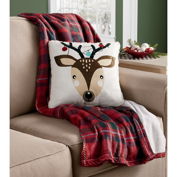 Novelty Plush Throw and Pillow Set, , large