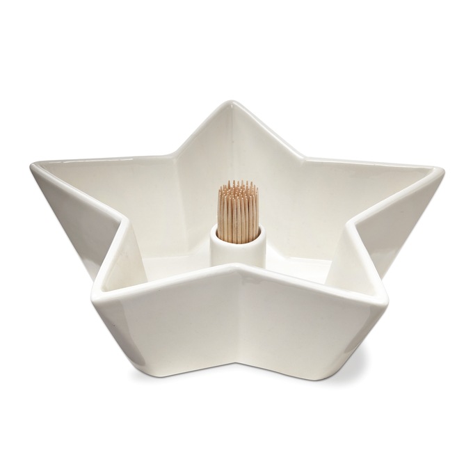 Star Bowl with Toothpick Holder, , large