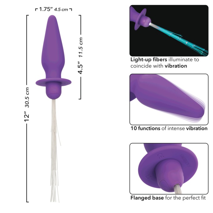 Southern Lights Vibrating Light Up Anal Probe By Calexotics, , large