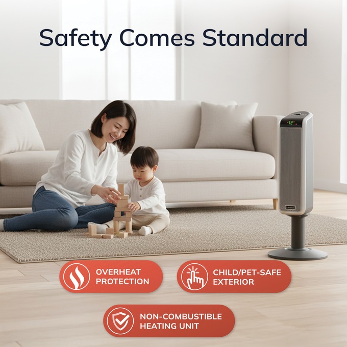 Lasko Digital Pedestal Heater, , large