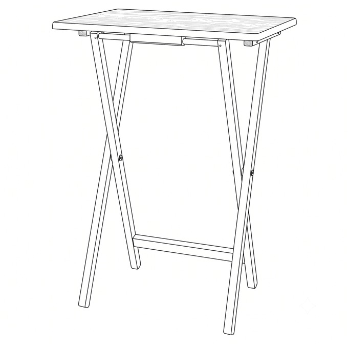 Louis 5-Piece Tray Table Set, , large