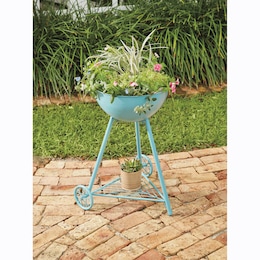 Figural Charcoal Grill Planter, , large