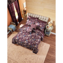 Fall Peacock 10-Piece Comforter Set and Window Treatments, , large