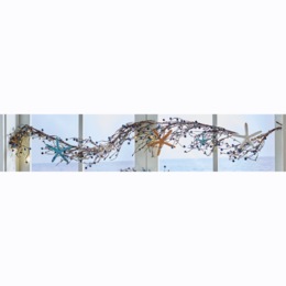 Lit Coastal Berry Garland, , large
