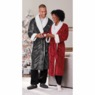 Faux-Sherpa Trim Unisex Robe, , large