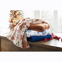 Set of 2 Holiday Novelty Throws, , large