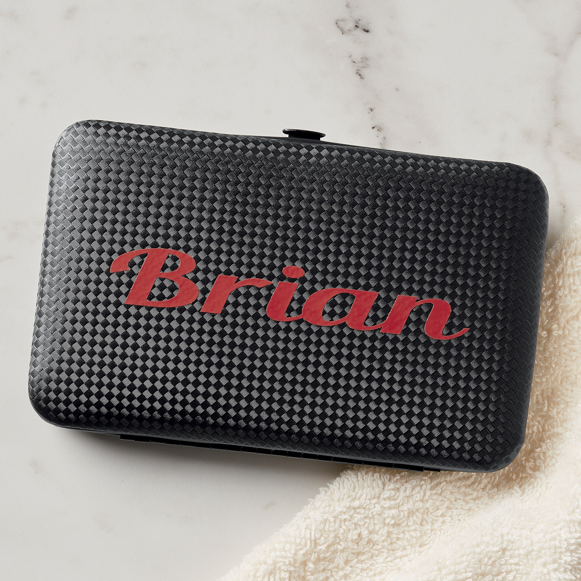 Premium Unisex 18-Piece Grooming Kit, Black Red, large