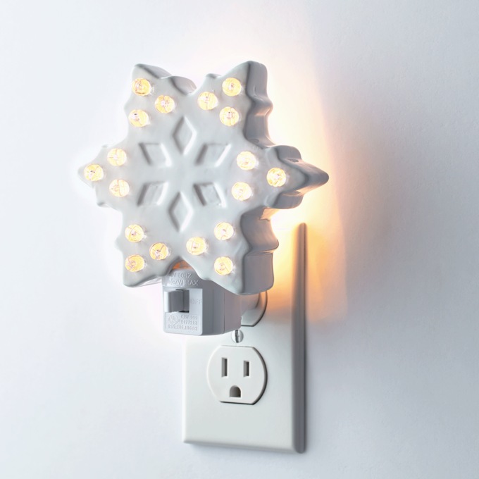 Retro Glazed Ceramic Christmas Night Light, , large