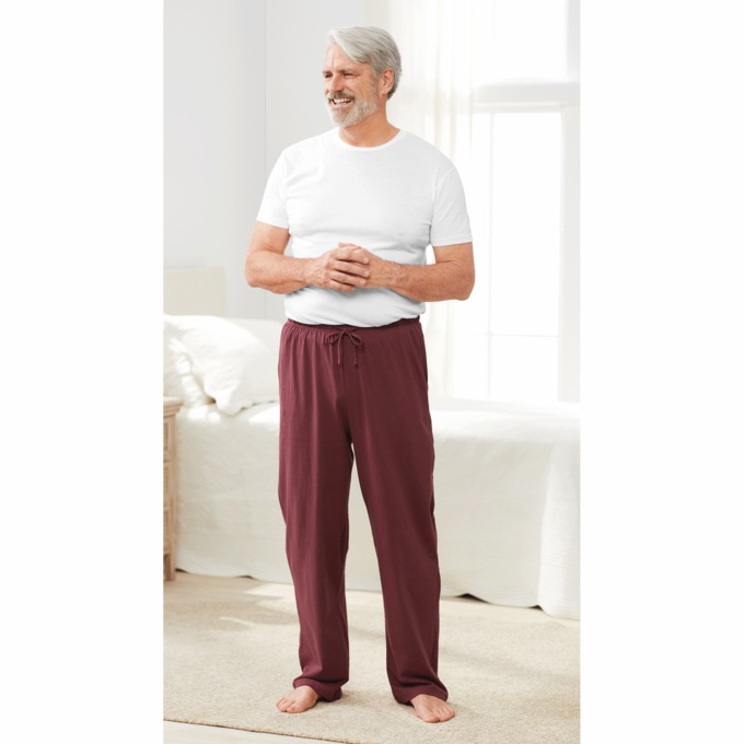 Men's Relaxed-Fit Drawstring-Waist Lounge Pant, , large