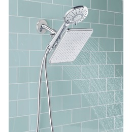 5-Function Rainfall Showerhead &amp; Wand, , large