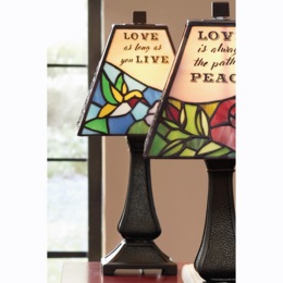 Stained Glass Sentiments Lamp, , large