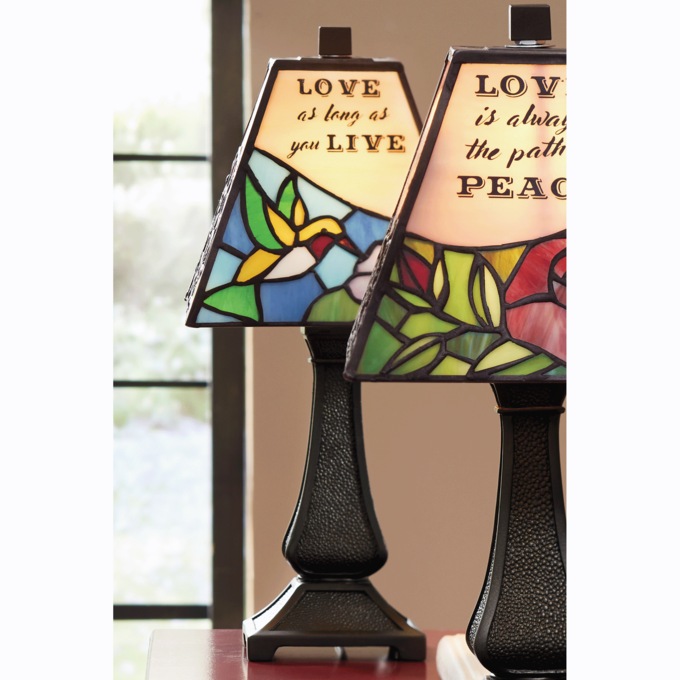 Stained Glass Sentiments Lamp, , large