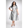 Cree Faux-Leather Grommet Dress, , large