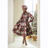 Kelcia Fit-and-Flare Jacquard Dress, , large