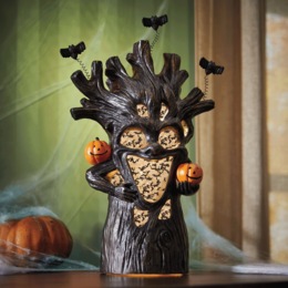 Lit Haunted Tree Waterglobe, , large