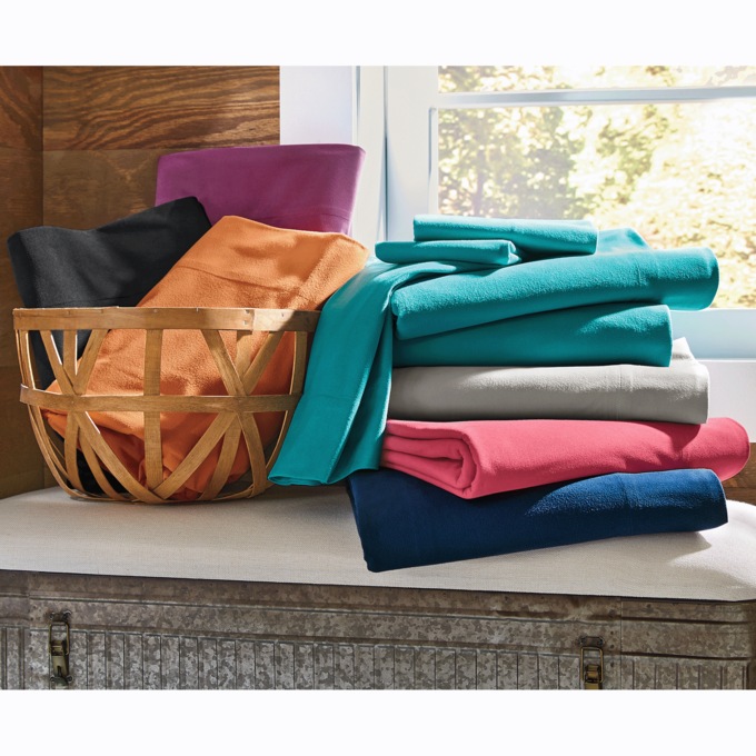 Color Connection Flannel Sheet Set, , large