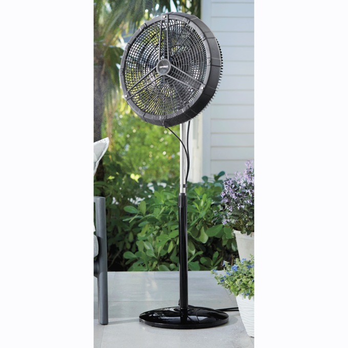 Optimus 18" Outdoor Oscillating Misting Stand Fan, , large