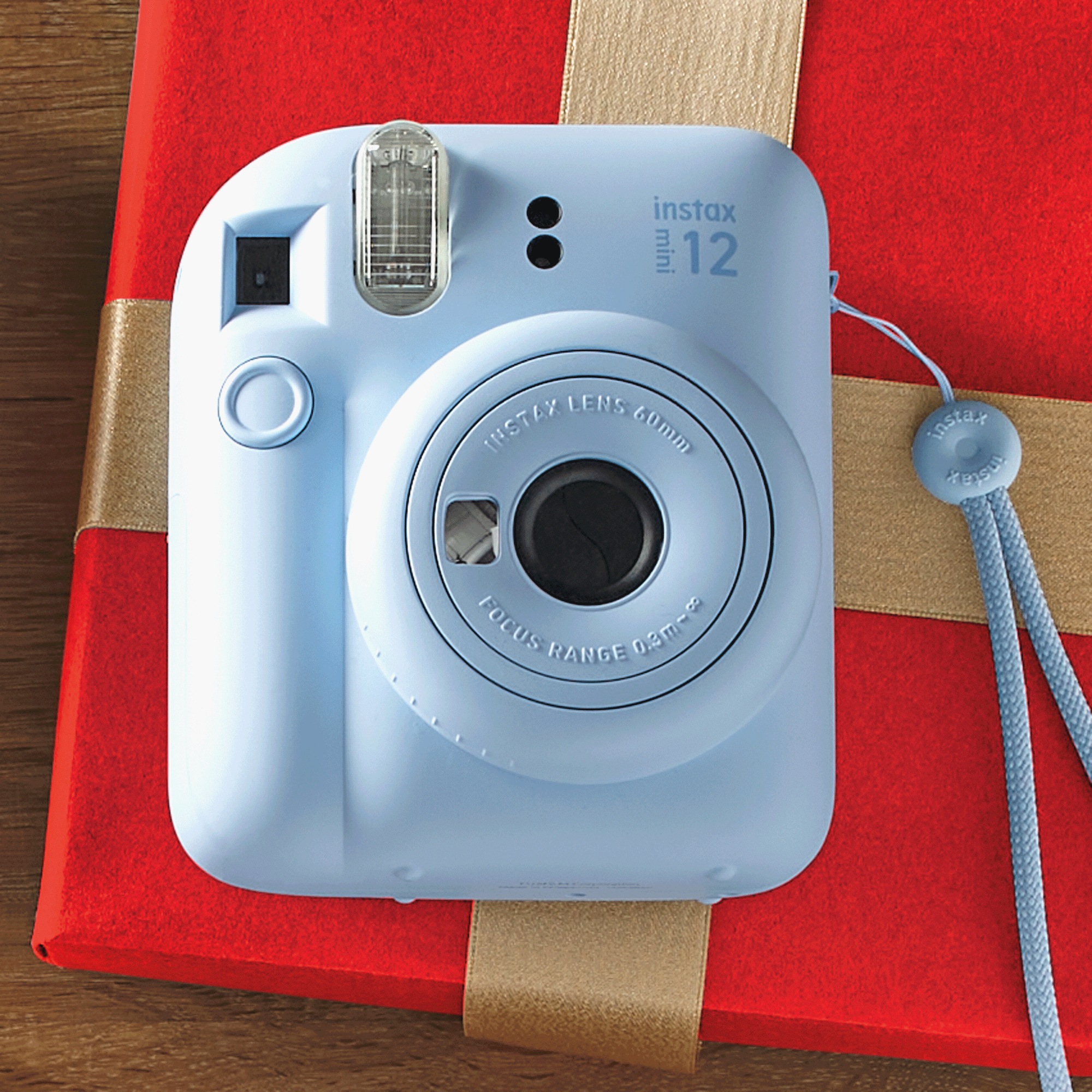 Fujifilm Instax Mini 12 Instant Camera with Built-In Selfie Mirror, Pastel Blue, large