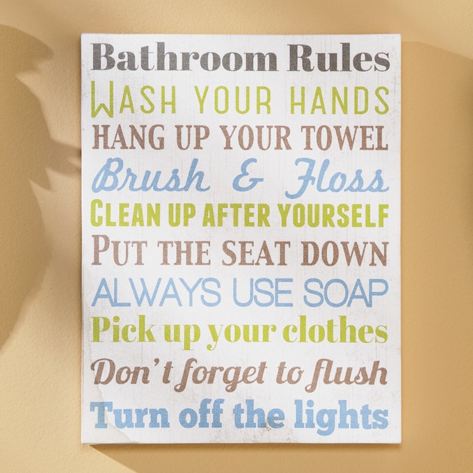 Bathroom Rules Wall Art Montgomery Ward