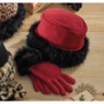 Fleece Hat and Glove Set with Faux-Fur Trim, , large