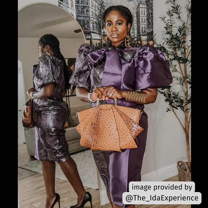 Croco-Fan Embossed Faux Leather Handbag &ndash; Fanned Design with Zip Closure, Inside Pockets & Removable Strap, , large