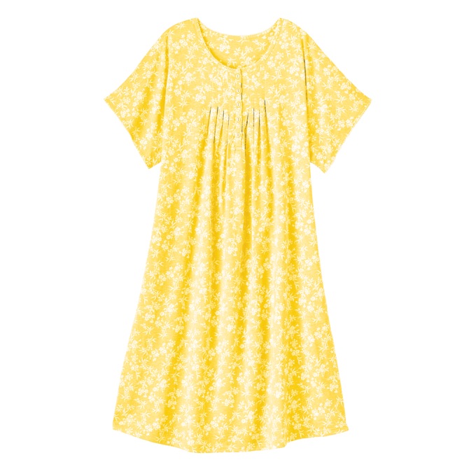 Short-Sleeve Knit Nightgown, , large