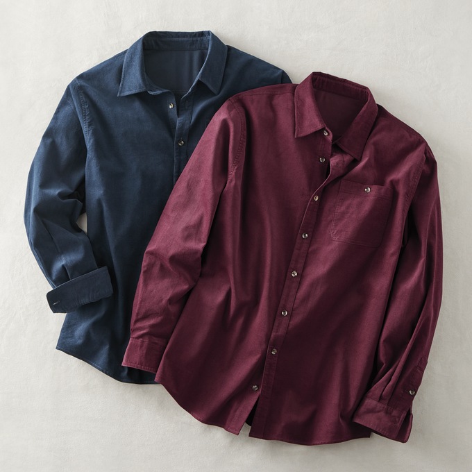 21-Wale Corduroy Shirt, , large