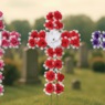 Outdoor Floral Cross Arrangement, , large